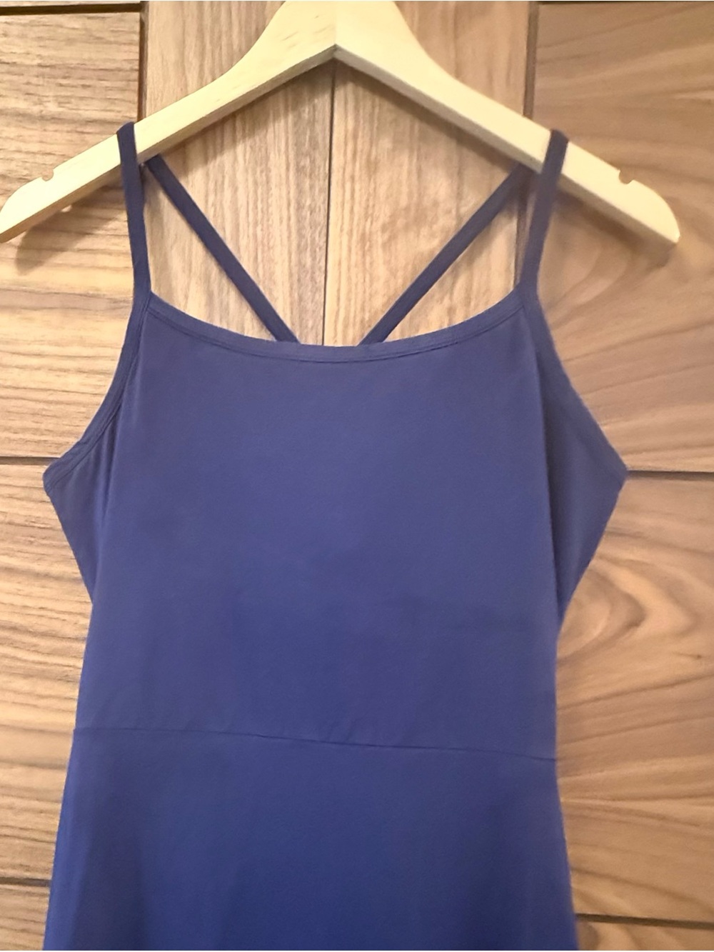 Pact Organic Fit & Flare Midi Dress Blue Women's Large - Picture 2 of 8